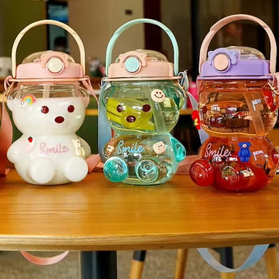 Boisson directe 1L Bouteilles d'eau en plastique en forme d'ours