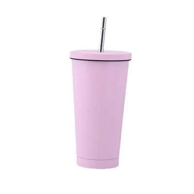 Double paroi isolée 304 en acier inoxydable revêtement tumbler avec couvercle pour le vin chaud et froid