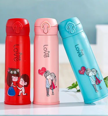 500 ml Bouteille d'eau en verre de grande capacité Portable boisson droite tasse cadeau rebondissant