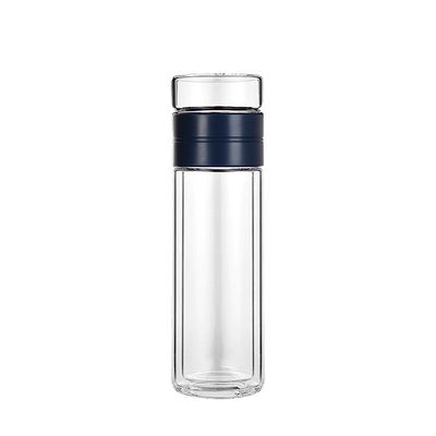 Logo personnalisé Acceptable Bouteille à boire en verre transparent pour boissons chaudes pour hommes