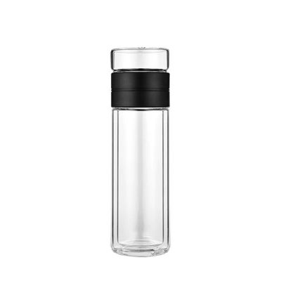 Logo personnalisé Sublimation verre transparent Tumbler Boisson Bouteille d'eau en verre avec filtre