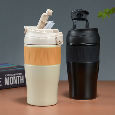 500 ml en acier inoxydable double mur portable tumbler avec couvercle de paille pour la couleur personnalisée en extérieur
