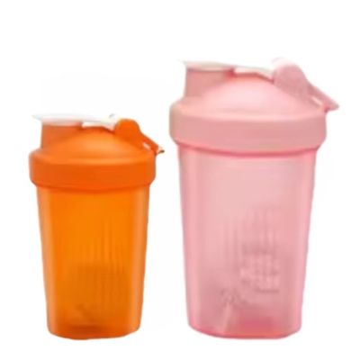 Unisexe 400 ml bouteille à bouche large de protéine avec couvercle et boule en acier en PP PE
