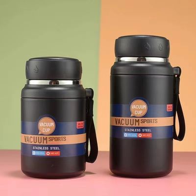 Style de conception minimaliste 750ml/1000ml Coupe thermos en acier inoxydable pour camping portable