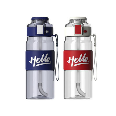 Bouteilles d'eau de type paille boissons directes personnalisées Eco Bouteilles en plastique vides avec poignée