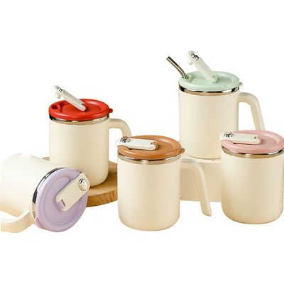 500 ml tasse à café en acier inoxydable bouche large étanche isolé durable pour camping