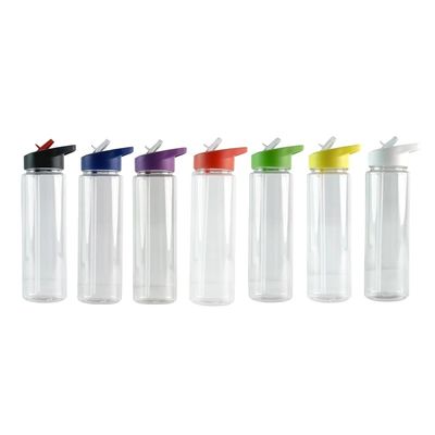 750 ml bouteille d'eau potable en plastique clair pour le sport et le fitness pour l'eau bouillante