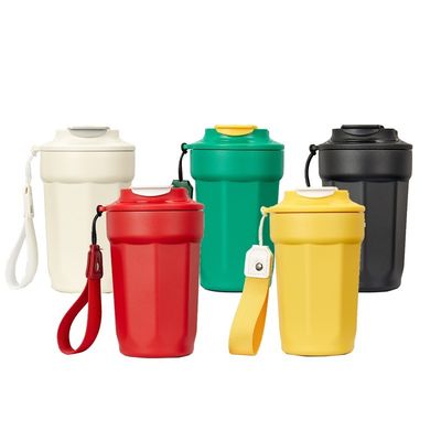 Bouteilles à vide Thermoses en forme de diamant Bouteille de café portable imperméable avec poignée 420ml