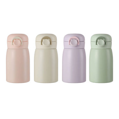 Conception de dessins animés 350 ml bouteille thermos en acier inoxydable avec couvercle à rebond Gardez votre boisson chaude