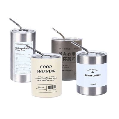 320ml/600ml Double paroi sous vide isolée en acier inoxydable avec tasse de café à la paille
