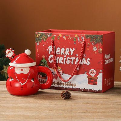 Coupe de café de style américain Design moderne avec boîte cadeau de fête mignon bonhomme de neige