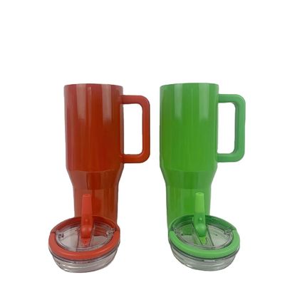Bouteille d'eau en acier inoxydable 40 oz Tumbler avec poignée couvercles et avantage écologique