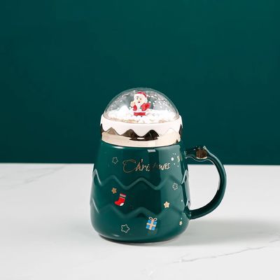 2024 Jolie boule de neige de Noël Set cadeau tasse en céramique avec tous les accessoires et tasse mignonne