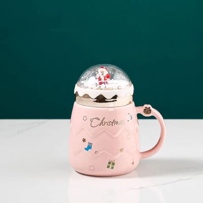 2024 Jolie boule de neige de Noël Set cadeau tasse en céramique avec tous les accessoires et tasse mignonne