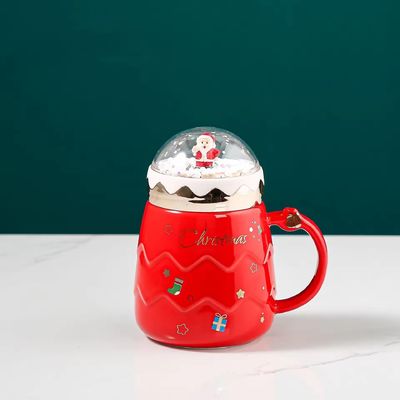 2024 Jolie boule de neige de Noël Set cadeau tasse en céramique avec tous les accessoires et tasse mignonne