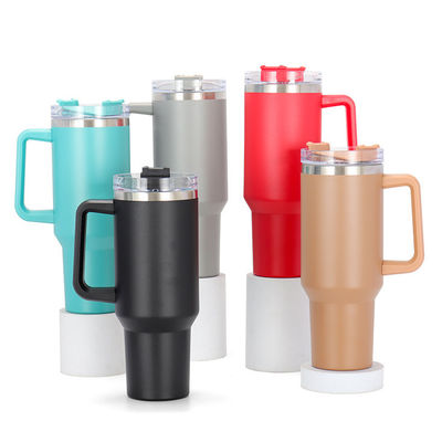 Voyage en style Logo personnalisé en acier inoxydable Bouteille isolée sous vide 40 oz avec poignée