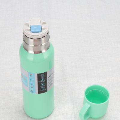 Ensemble cadeau de tasse d'eau à vide en acier inoxydable à trois couvercles