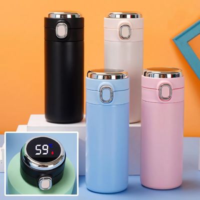 Bouteille d'eau thermique intelligente en acier inoxydable de 320 ml/ 420 ml avec affichage de température à LED