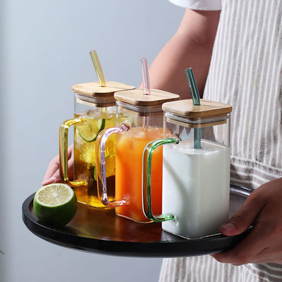 400 ml de tasses carrées pour enfants avec poignée de couleur, tasses à boire, tasses à boire, tasses à boire, tasses à boire, tasses à boire.