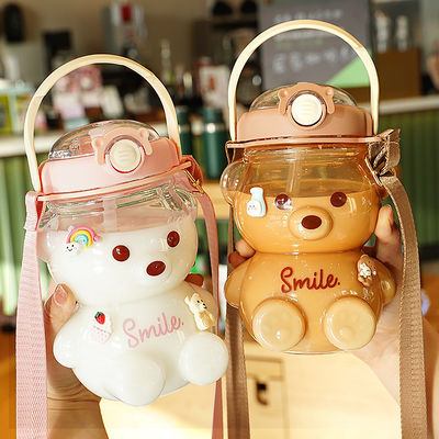 Boisson directe 1L Bouteilles d'eau en plastique en forme d'ours