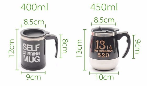 1 tasse double isolée auto-agitant tasse électrique paresseuse mélange automatique en acier inoxydable tasse de café de voyage