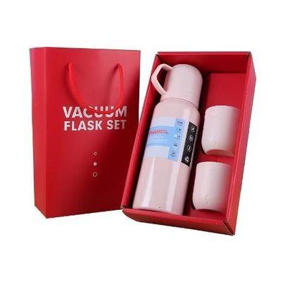 Ensemble cadeau de tasse d'eau d'isolation sous vide en acier inoxydable avec tasse droite en plusieurs couleurs