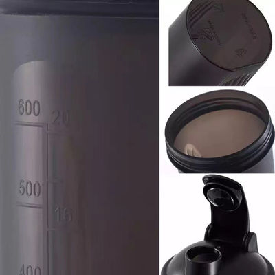 400 ml de mélangeur en plastique noir pour gymnastique, bouteille de mélangeur pour polyvalent