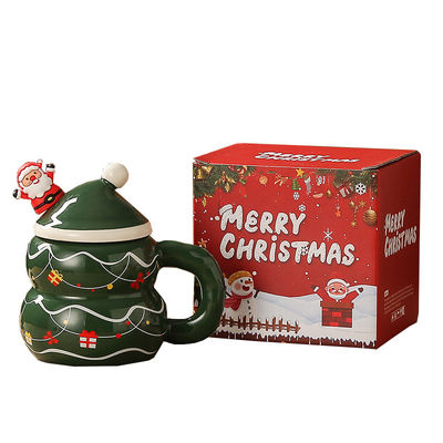 Capacité 400 ml mignon bonhomme de neige père Noël café ceramique Mike tasse avec boîte cadeau