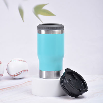 Une tasse à bière double paroi avec ouvre-bouteille. Le refroidisseur de bière en acier inoxydable.