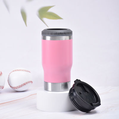 Une tasse à bière double paroi avec ouvre-bouteille. Le refroidisseur de bière en acier inoxydable.