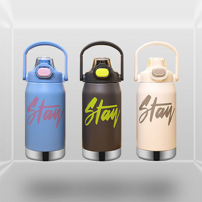 Super nouveau style enfants mignons dessins animés bouteilles sous vide enfants bouteille isolée bouteille d'eau thermique avec paille