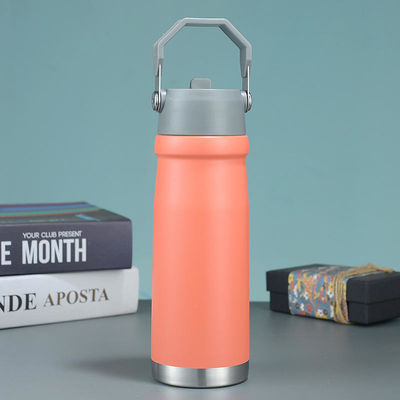 Bouteille à vide en acier inoxydable de 500 ml/650 ml, boissons sportives portables en plein air avec poignée