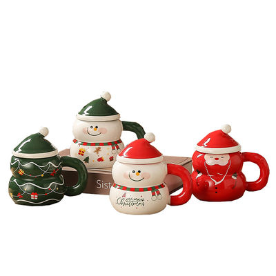 8.5x6.8cm céramique de Noël Design lait tasse de café tasse avec boîte cadeau Snowman Santa