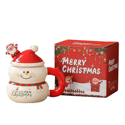 8.5x6.8cm céramique de Noël Design lait tasse de café tasse avec boîte cadeau Snowman Santa