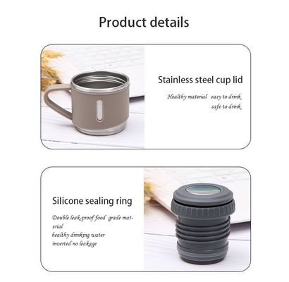 Étui à vide en acier inoxydable, bouteille d'eau, tasse à boire, ensemble cadeau avec 3 couvercles 304