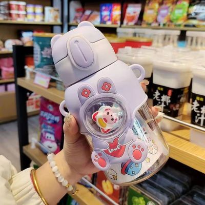 600 ml de tasse à boire imperméable réutilisable et colorée pour les enfants de l'école