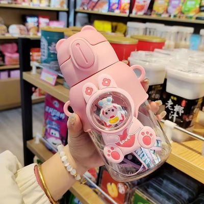 600 ml de tasse à boire imperméable réutilisable et colorée pour les enfants de l'école