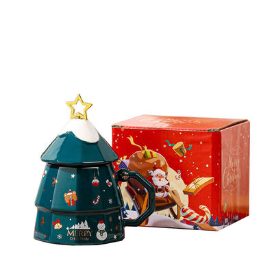 Cadeau en céramique à grande capacité avec couvercle et cuillère