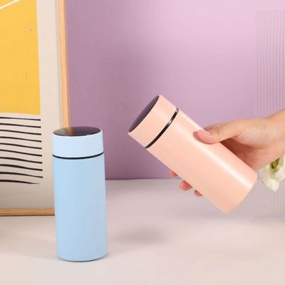 Bouteille de sport isolée 350 ml Bouteille à vide en acier inoxydable avec affichage de température