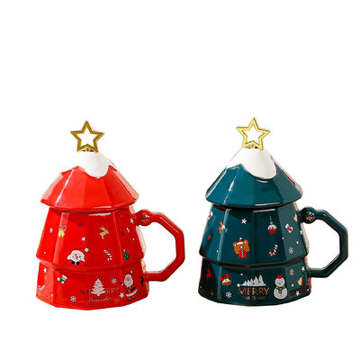 Boîte cadeau à tasse à eau en céramique 3D personnalisée pour l'occasion de Noël et les cadeaux