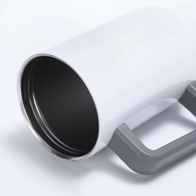 40oz Tumbler avec poignée et couvercle de paille en acier inoxydable Tumblers couleur tasses de voiture pour le travail