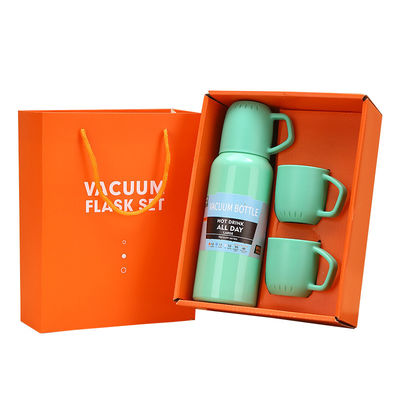 Ensemble de boissons personnalisable avec une tasse isolée sous vide en acier inoxydable 304 et 3 couvercles