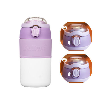 Cadeaux d'affaires De haute qualité Bouteille d'eau en acier inoxydable à double paroi avec tasse de paille