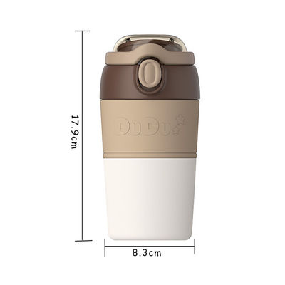 Cadeaux d'affaires De haute qualité Bouteille d'eau en acier inoxydable à double paroi avec tasse de paille