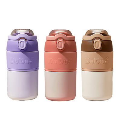 Cadeaux d'affaires De haute qualité Bouteille d'eau en acier inoxydable à double paroi avec tasse de paille