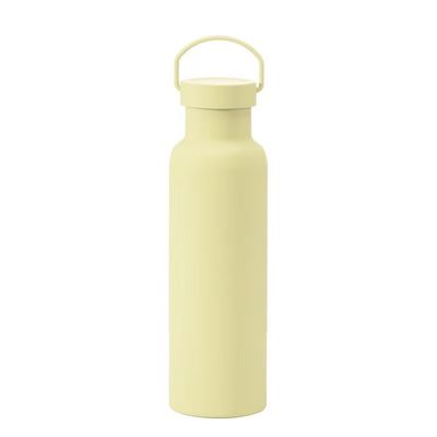 Bouteille à vide jetable en acier inoxydable Coupe isolée sportive de couleur solide avec poignée
