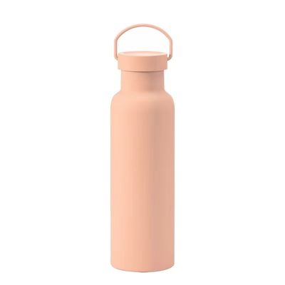 Bouteille à vide jetable en acier inoxydable Coupe isolée sportive de couleur solide avec poignée