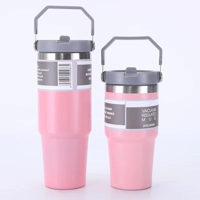 20 oz 30 oz d' acier inoxydable à vide isolé tumbler avec poignée couvercle logo personnalisé idéal
