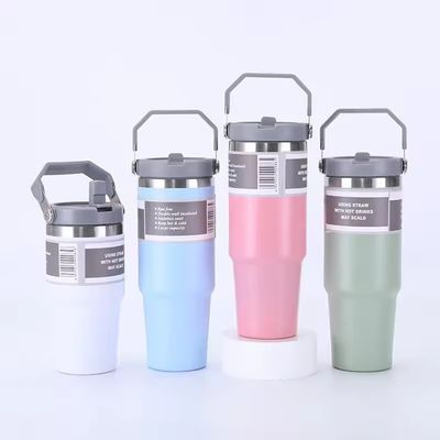 20 oz 30 oz d' acier inoxydable à vide isolé tumbler avec poignée couvercle logo personnalisé idéal