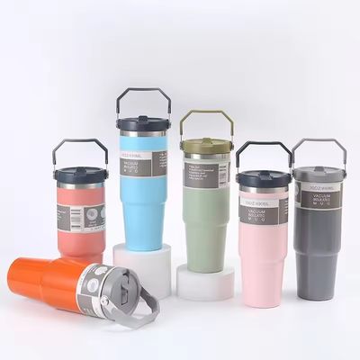 Tubules à café en acier inoxydable avec poignée Tubules à logo personnalisé 20 oz 30 oz 1 pièce